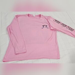 Trendy Pink Graphic Long Sleeve Top